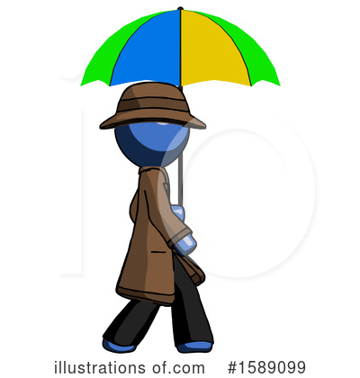 Royalty-Free (RF) Blue Design Mascot Clipart Illustration by Leo Blanchette - Stock Sample #1589099