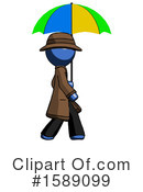 Blue Design Mascot Clipart #1589099 by Leo Blanchette