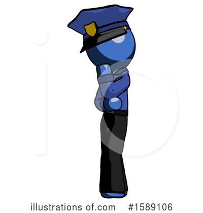 Royalty-Free (RF) Blue Design Mascot Clipart Illustration by Leo Blanchette - Stock Sample #1589106