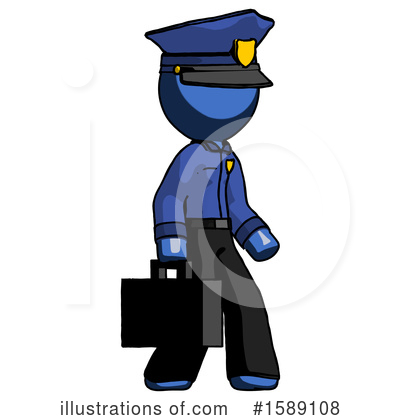 Royalty-Free (RF) Blue Design Mascot Clipart Illustration by Leo Blanchette - Stock Sample #1589108