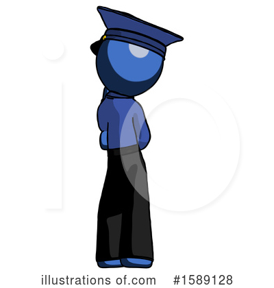 Royalty-Free (RF) Blue Design Mascot Clipart Illustration by Leo Blanchette - Stock Sample #1589128