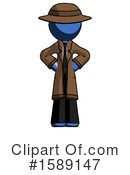 Blue Design Mascot Clipart #1589147 by Leo Blanchette