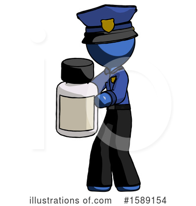 Royalty-Free (RF) Blue Design Mascot Clipart Illustration by Leo Blanchette - Stock Sample #1589154