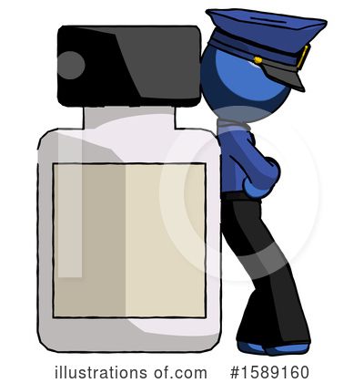 Royalty-Free (RF) Blue Design Mascot Clipart Illustration by Leo Blanchette - Stock Sample #1589160