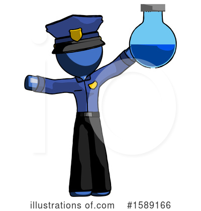 Royalty-Free (RF) Blue Design Mascot Clipart Illustration by Leo Blanchette - Stock Sample #1589166