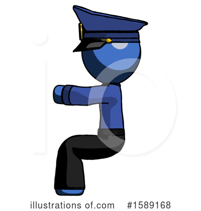 Royalty-Free (RF) Blue Design Mascot Clipart Illustration by Leo Blanchette - Stock Sample #1589168