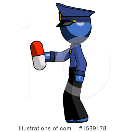Royalty-Free (RF) Blue Design Mascot Clipart Illustration by Leo Blanchette - Stock Sample #1589178