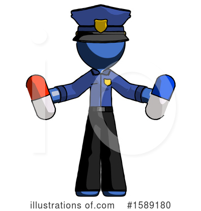 Royalty-Free (RF) Blue Design Mascot Clipart Illustration by Leo Blanchette - Stock Sample #1589180