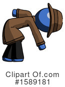 Blue Design Mascot Clipart #1589181 by Leo Blanchette