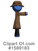 Blue Design Mascot Clipart #1589183 by Leo Blanchette