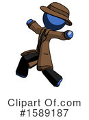 Blue Design Mascot Clipart #1589187 by Leo Blanchette