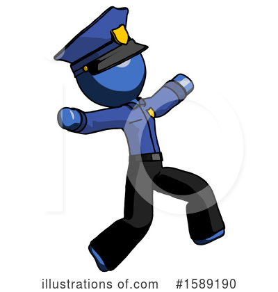 Royalty-Free (RF) Blue Design Mascot Clipart Illustration by Leo Blanchette - Stock Sample #1589190