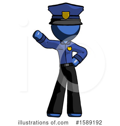 Royalty-Free (RF) Blue Design Mascot Clipart Illustration by Leo Blanchette - Stock Sample #1589192