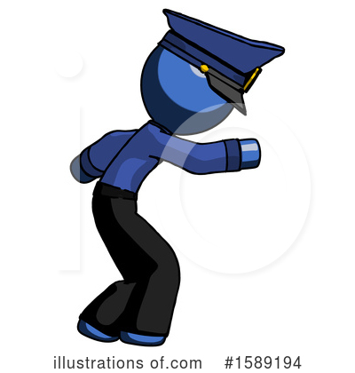Royalty-Free (RF) Blue Design Mascot Clipart Illustration by Leo Blanchette - Stock Sample #1589194