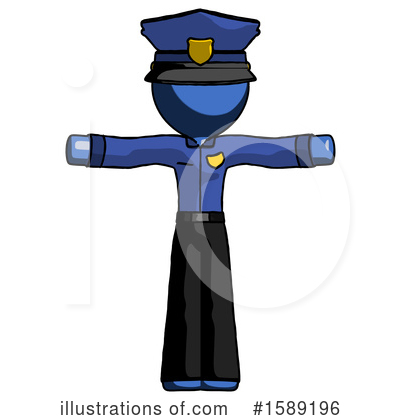 Royalty-Free (RF) Blue Design Mascot Clipart Illustration by Leo Blanchette - Stock Sample #1589196