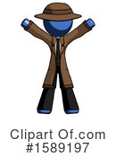 Blue Design Mascot Clipart #1589197 by Leo Blanchette