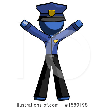 Royalty-Free (RF) Blue Design Mascot Clipart Illustration by Leo Blanchette - Stock Sample #1589198