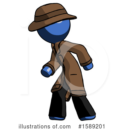Royalty-Free (RF) Blue Design Mascot Clipart Illustration by Leo Blanchette - Stock Sample #1589201
