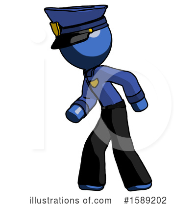 Royalty-Free (RF) Blue Design Mascot Clipart Illustration by Leo Blanchette - Stock Sample #1589202