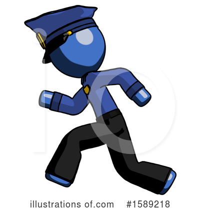 Royalty-Free (RF) Blue Design Mascot Clipart Illustration by Leo Blanchette - Stock Sample #1589218
