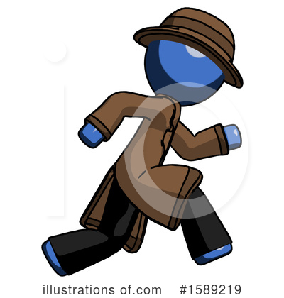 Royalty-Free (RF) Blue Design Mascot Clipart Illustration by Leo Blanchette - Stock Sample #1589219