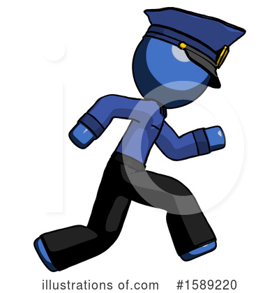 Royalty-Free (RF) Blue Design Mascot Clipart Illustration by Leo Blanchette - Stock Sample #1589220