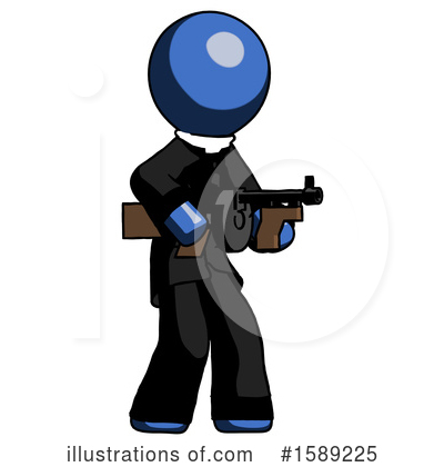 Royalty-Free (RF) Blue Design Mascot Clipart Illustration by Leo Blanchette - Stock Sample #1589225