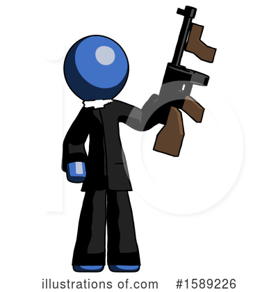 Royalty-Free (RF) Blue Design Mascot Clipart Illustration by Leo Blanchette - Stock Sample #1589226