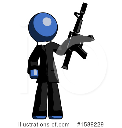Royalty-Free (RF) Blue Design Mascot Clipart Illustration by Leo Blanchette - Stock Sample #1589229
