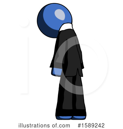 Royalty-Free (RF) Blue Design Mascot Clipart Illustration by Leo Blanchette - Stock Sample #1589242