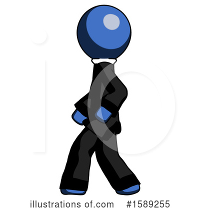 Royalty-Free (RF) Blue Design Mascot Clipart Illustration by Leo Blanchette - Stock Sample #1589255