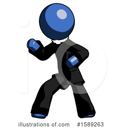 Royalty-Free (RF) Blue Design Mascot Clipart Illustration by Leo Blanchette - Stock Sample #1589263