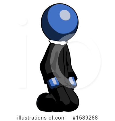 Royalty-Free (RF) Blue Design Mascot Clipart Illustration by Leo Blanchette - Stock Sample #1589268