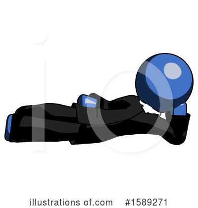Royalty-Free (RF) Blue Design Mascot Clipart Illustration by Leo Blanchette - Stock Sample #1589271