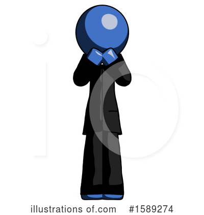 Royalty-Free (RF) Blue Design Mascot Clipart Illustration by Leo Blanchette - Stock Sample #1589274