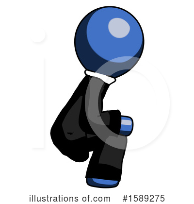Royalty-Free (RF) Blue Design Mascot Clipart Illustration by Leo Blanchette - Stock Sample #1589275