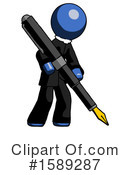 Blue Design Mascot Clipart #1589287 by Leo Blanchette