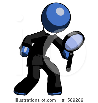 Royalty-Free (RF) Blue Design Mascot Clipart Illustration by Leo Blanchette - Stock Sample #1589289