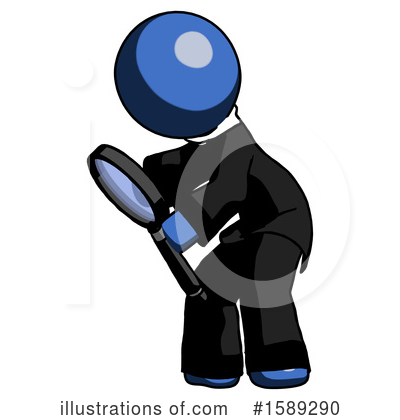 Royalty-Free (RF) Blue Design Mascot Clipart Illustration by Leo Blanchette - Stock Sample #1589290