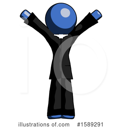 Royalty-Free (RF) Blue Design Mascot Clipart Illustration by Leo Blanchette - Stock Sample #1589291