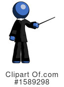 Blue Design Mascot Clipart #1589298 by Leo Blanchette