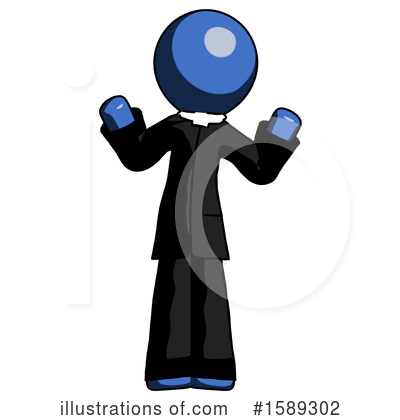Royalty-Free (RF) Blue Design Mascot Clipart Illustration by Leo Blanchette - Stock Sample #1589302