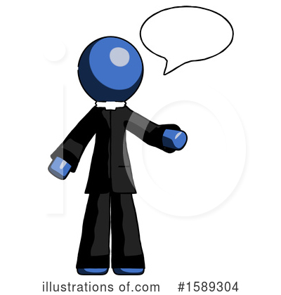 Royalty-Free (RF) Blue Design Mascot Clipart Illustration by Leo Blanchette - Stock Sample #1589304