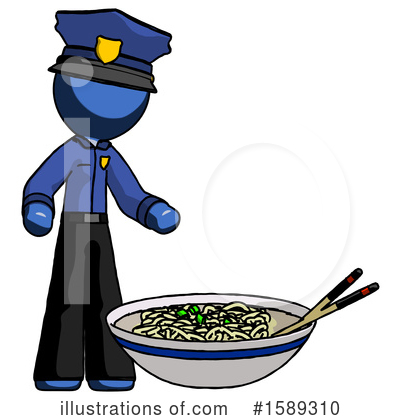 Royalty-Free (RF) Blue Design Mascot Clipart Illustration by Leo Blanchette - Stock Sample #1589310