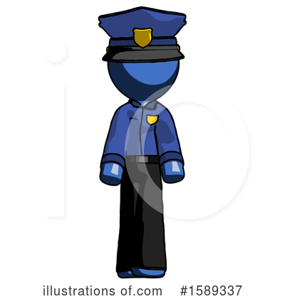 Royalty-Free (RF) Blue Design Mascot Clipart Illustration by Leo Blanchette - Stock Sample #1589337