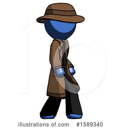 Royalty-Free (RF) Blue Design Mascot Clipart Illustration by Leo Blanchette - Stock Sample #1589340