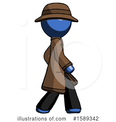 Royalty-Free (RF) Blue Design Mascot Clipart Illustration by Leo Blanchette - Stock Sample #1589342