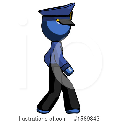 Royalty-Free (RF) Blue Design Mascot Clipart Illustration by Leo Blanchette - Stock Sample #1589343