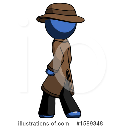 Royalty-Free (RF) Blue Design Mascot Clipart Illustration by Leo Blanchette - Stock Sample #1589348