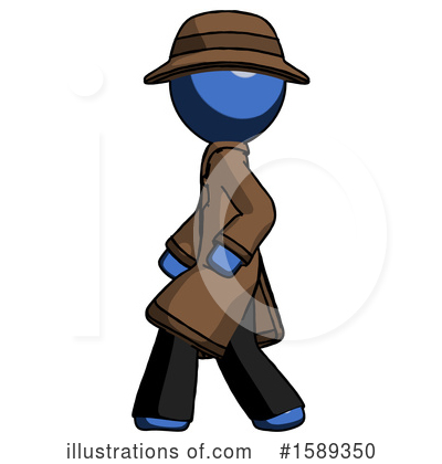 Royalty-Free (RF) Blue Design Mascot Clipart Illustration by Leo Blanchette - Stock Sample #1589350